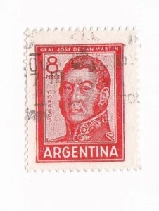 Argentina Vintage Postage Stamp 8 pesos General De San Martin - Picture 1 of 1
