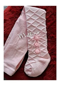 Sehr edle Strumpfhose ca. Gr. 80-86, 1-2 Jahre, rosa, Anti-Rutsch-Sohle - Bild 1 von 2