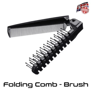 Folding Hair Brush & Comb - UK Stock - Picture 1 of 6