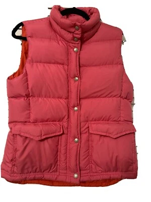 J. Crew Down Puffer Vest - Women’s Size M - Pink 80% Down Fill Zipper and Snap - Image 1 of 4