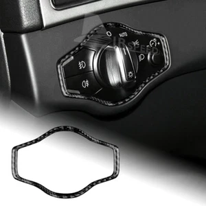 Para Audi Q5 A4 A5 2009-2016 Interruptor Faro Botón NEGRO Fibra Carbono Adhesivo - Imagen 1 de 7