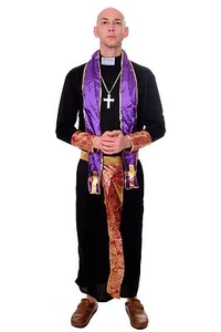 DRESS ME UP Kostüm Herren Herrenkostüm Priester Pfarrer Kirche Abt Gr. S/M L202 - Bild 1 von 4