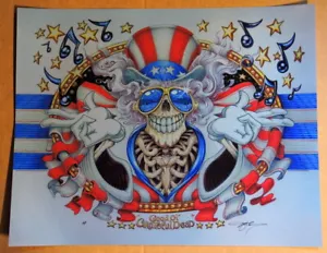 GRATEFUL DEAD - PYSCHO SAM - US BLUES - METALLIC FOIL - GICLEE PRINT - MASTHAY - Picture 1 of 6