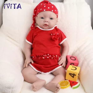 IVITA 20''Cute Chubby Baby Full Body Reborn Doll Pretty Baby Girl Infant - Picture 1 of 12