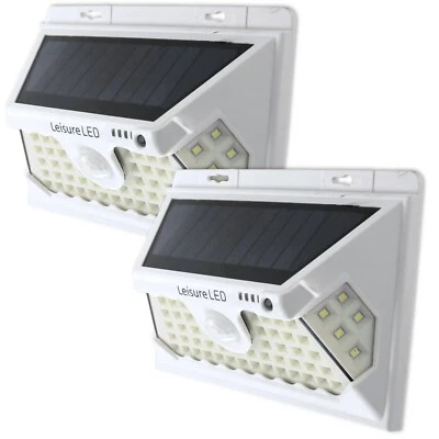 2X RV LED Solar Porch Light camper RV trailer 60 LED exterior White - Image 1 of 4