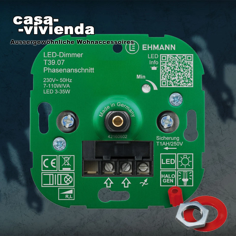 LED-Dimmer, 7-110W, PhasenANschnitt, ("RL") - für alle BERKER® Schalterprgramme - Bild 1 von 1