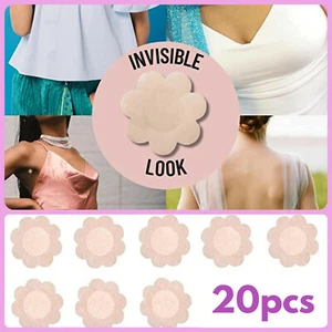 20 Nipple Covers Discrete Stickers Breast Dasies No Bra Stick On Pads Pasties - Picture 1 of 11