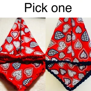 Bundles of Love Hearts baby blanket - cotton knit- handmade - name option - Picture 1 of 9