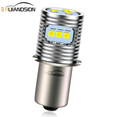 RUIANDSION 1PC P13.5S LED Bulb For Flashlight PR2 Torch Lamp Replacement 6-24V White