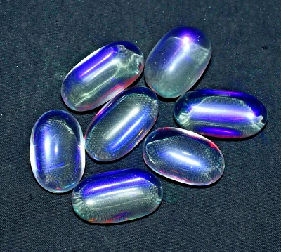 129.25 CT Natural Rainbow Color Mystic Quartz Lot Of 7 Pcs Tumble Shape Gemstone - Image 1 of 4