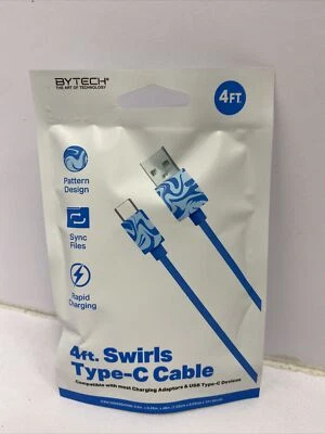Bytech 4ft Swirls Type-C Cable  - Image 1 of 2