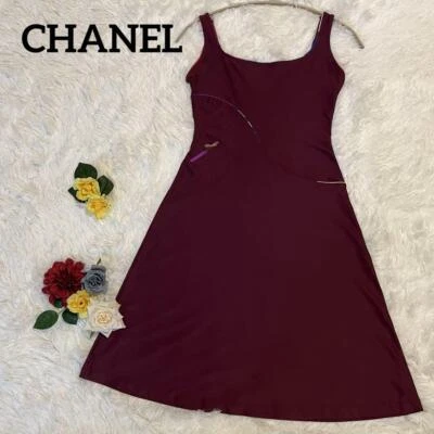 Платье Chanel фиолетовое трапециевидное женское размер S из Японии б/у - Изображение 1 из 4