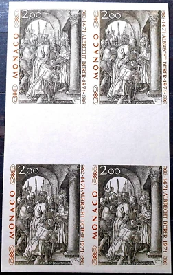 Mónaco 1972 imperf - Arte - MNH - Edición Quartblock - Juego completo de 4 estampillas Foto 1 de 4