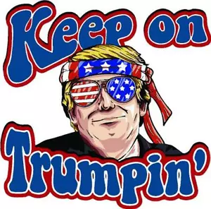 TRUMP 2024 STICKER ANTI DEMOCRAT PRESIDENT MAGA DEPLORABLE DECAL BUMPER AMERICA - Picture 1 of 1