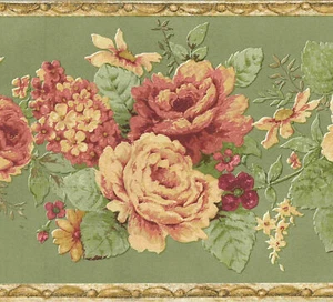 WILD FLOWERS WALLPAPER BORDER - FDB03080 - Picture 1 of 2