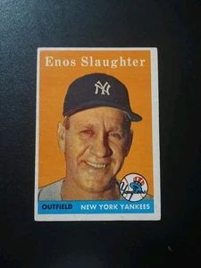 1958 Topps Set-Break #142 Enos Slaughter Free Shipping  - Picture 1 of 2