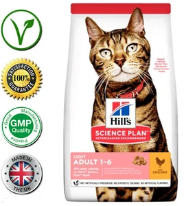 ✅Hill's Science Plan Adult Light 1-6 Dry Cat Food 3kg Chicken Weight Manegment✅ - Picture 1 of 7