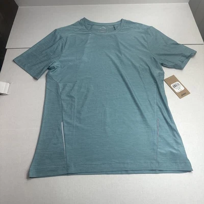 Asics Men's Knit Short Sleeve T Shirt Running Gym Light Blue Mens Medium - Image 1 of 4
