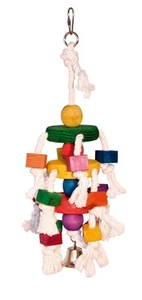 Kerbl Giocattolo Pappagallo Legno con Corda di Cotone Campana 35 cm Giocattolo Pappagallo J7 - Foto 1 di 1