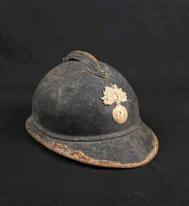 France Casque Adrian Modèle 1915 Prévôté Militaire Gendarmerie Ww1 Poilu - Imagen 1 de 12