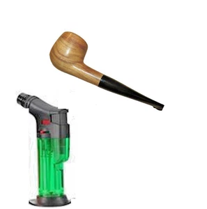 Pfeife zum Rauchen, Pfeifenset, Tabakpfeife mit  Zubehör, Goldenen holz - Bild 1 von 5