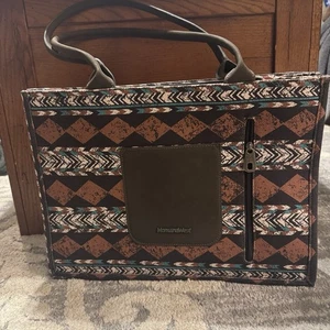 Bolso de Mano Montana West Nuevo sin Etiquetas Oculto Carry Boho Azteca Rodeo en Marrón Verde Azulado - Imagen 1 de 10