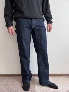 Pantalones de mezclilla Oakley para hombre industriales índigo calce suelto elásticos talla W31 L32 - Imagen 1 de 20
