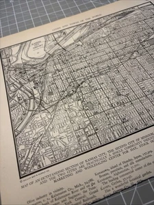 1940's Kansas City Missouri River Woodswether Atlas Map Vintage before end WW2 - Picture 1 of 13