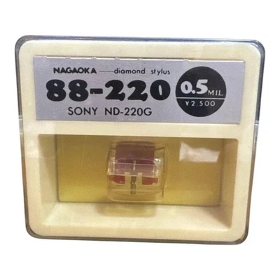 Lápiz óptico diamante NAGAOKA 88-220 para Sony ND-220G 0,5 MIL repuesto usado Foto 1 de 4