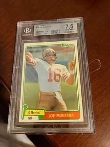 Joe Montana 1981 Topps BGS 7.5 Rookie Card RC San Francisco 49ers NFL HOF #216 - Bild 1 von 3