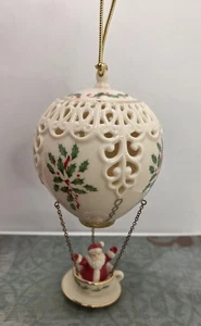 Lenox China 2002 Santa Heißluftballon Annual Holiday Christmas Ornament - Bild 1 von 9