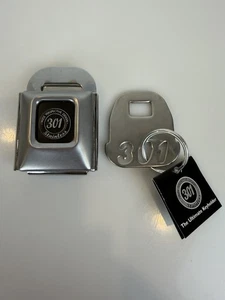 Original 301 Stainless Steel Seatbelt Key Holder Keychain - Picture 1 of 9