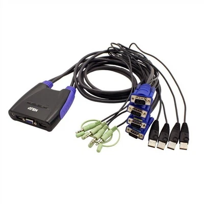 ATEN CS64US KVM-Switch mit 4 Ports für USB-Eingabegeräte und VGA-Grafik + Audio - Bild 1 von 3