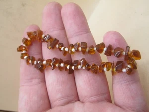 Pulsera ámbar vintage/pre amada con hermosos tonos naranjas - Imagen 1 de 3