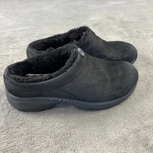 Merrell Clogs Damen 9,5 schwarz Primo Chill Pantoletten Komfort Slipper Fell Wildleder - Bild 1 von 9