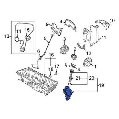 For Volvo S60 Cross Country 2016 Volvo 31338685 Engine Oil Filter Housing Foto 1 de 4