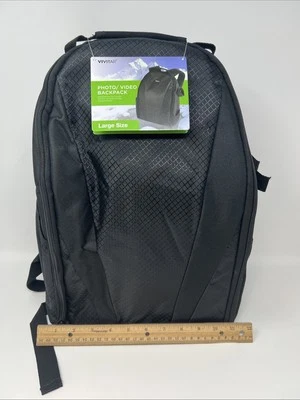 VIVITAR LARGE BACKPACK BAG + REMOTE FOR CANON EOS REBELT1 T2 T3 XS XSI XT XTI T5 - Image 1 of 4