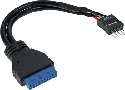 18541 Cavo Adattatore USB 3.0 a USB 2.0 Interno, Nero - Immagine 1 di 4