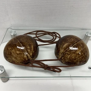 Coconut Shell Bra Bikini Top Hawaiian Luau HulaGirl Tropical Beach - Picture 1 of 5