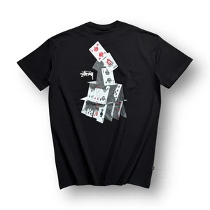 T-shirt Stussy Cards grande nera - Foto 1 di 6