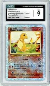 Pokemon Charmader #70 Legendary Collection Reverse CGC 9 Mint - Picture 1 of 2