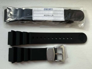 OEM Seiko Prospex 22mm Black Rubber Band Strap R02Y011J0 SRP653 SRP655 SRPA47J1 - Bild 1 von 2