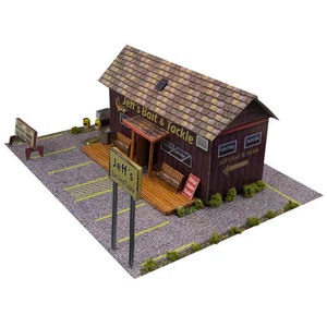 1/64 Slot Car Scale Bait Shop Photo Real Kit Model HotWheels Diorama Scenery Set - Picture 1 of 7