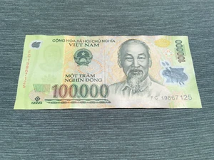 100,000 Vietnam Dong VND Circulated CIR Banknote Polymer Currency 1 piece - Picture 1 of 2