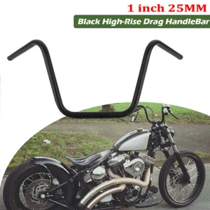 Motorcycle 1" 25mm Handlebar 10''High-Rise Drag Bar for Cruiser Chopper Bobber - Bild 1 von 7