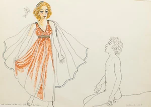 Mario CAROTENUTO  Tecnica mista del 1968. 49x68 cm. Firmata e datata BELLISSIMA! - Foto 1 di 2