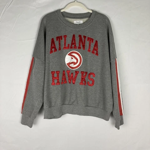 ATLANTA HAWKS NBA SWEATSHIRT -Womens XL - Touch Slouchy Rookie pullover Gray Cover