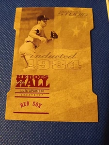 2005 LUIS APARICIO DONRUSS STUDIO HEROES OF THE HALL CARD /75 BOSTON RED SOX - Picture 1 of 2