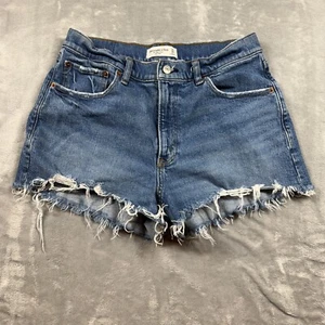 Abercrombie & Fitch Shorts blau Mom mittelhoher Bund abgenutzt Damen 30/10 - Bild 1 von 11