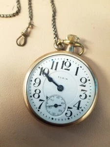 Elgin Double Roller Father Time Gold Fill White dial 50mm Manual watch - Picture 1 of 8